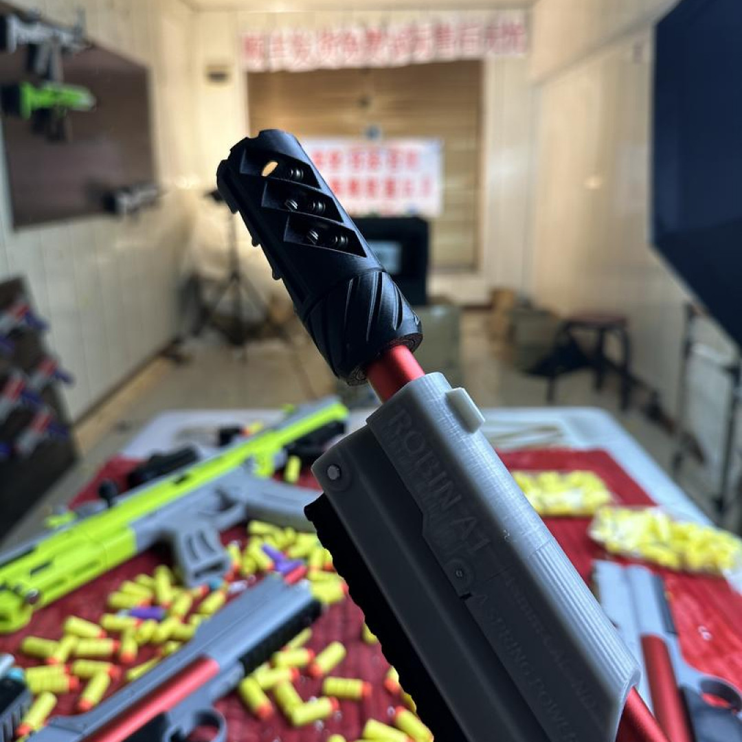手工吃鸡DIY海绵软弹发射器玩具手搓新款软蛋模型道具轴承管