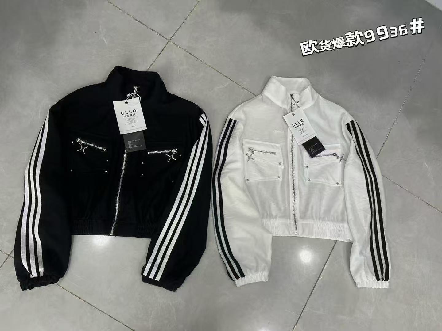 9936款 新款重工韩版立领拉链短款防晒外套女