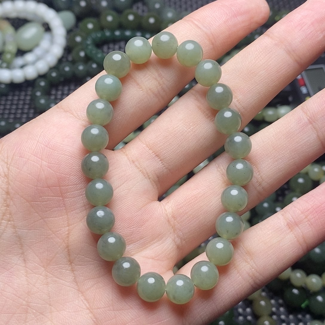 和田玉未镶嵌手串9