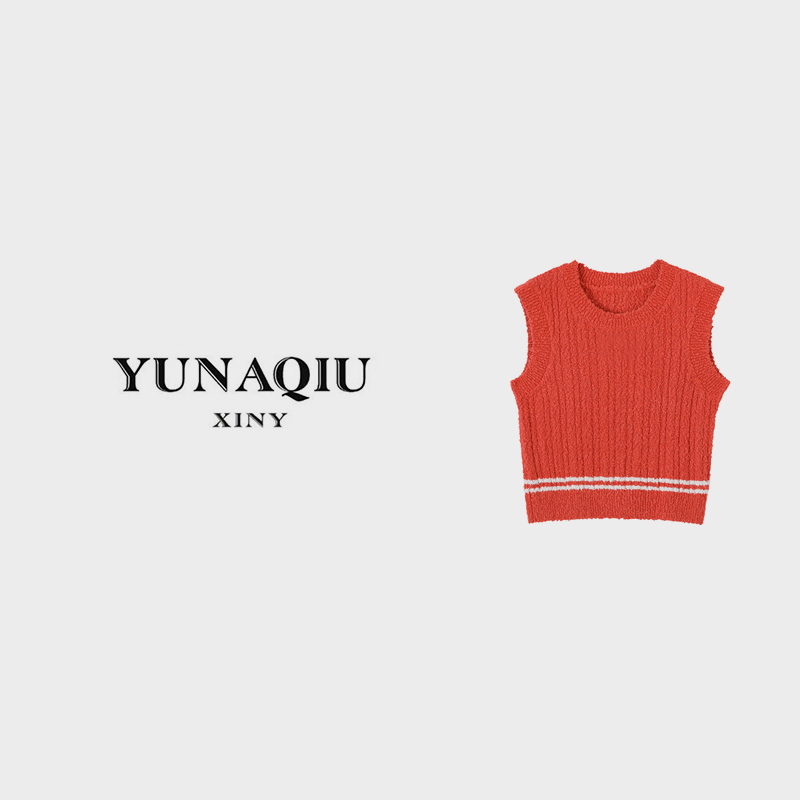 KUNGE-网红休闲无袖圆领女背心打底洋气时尚百搭宽松上衣-5681