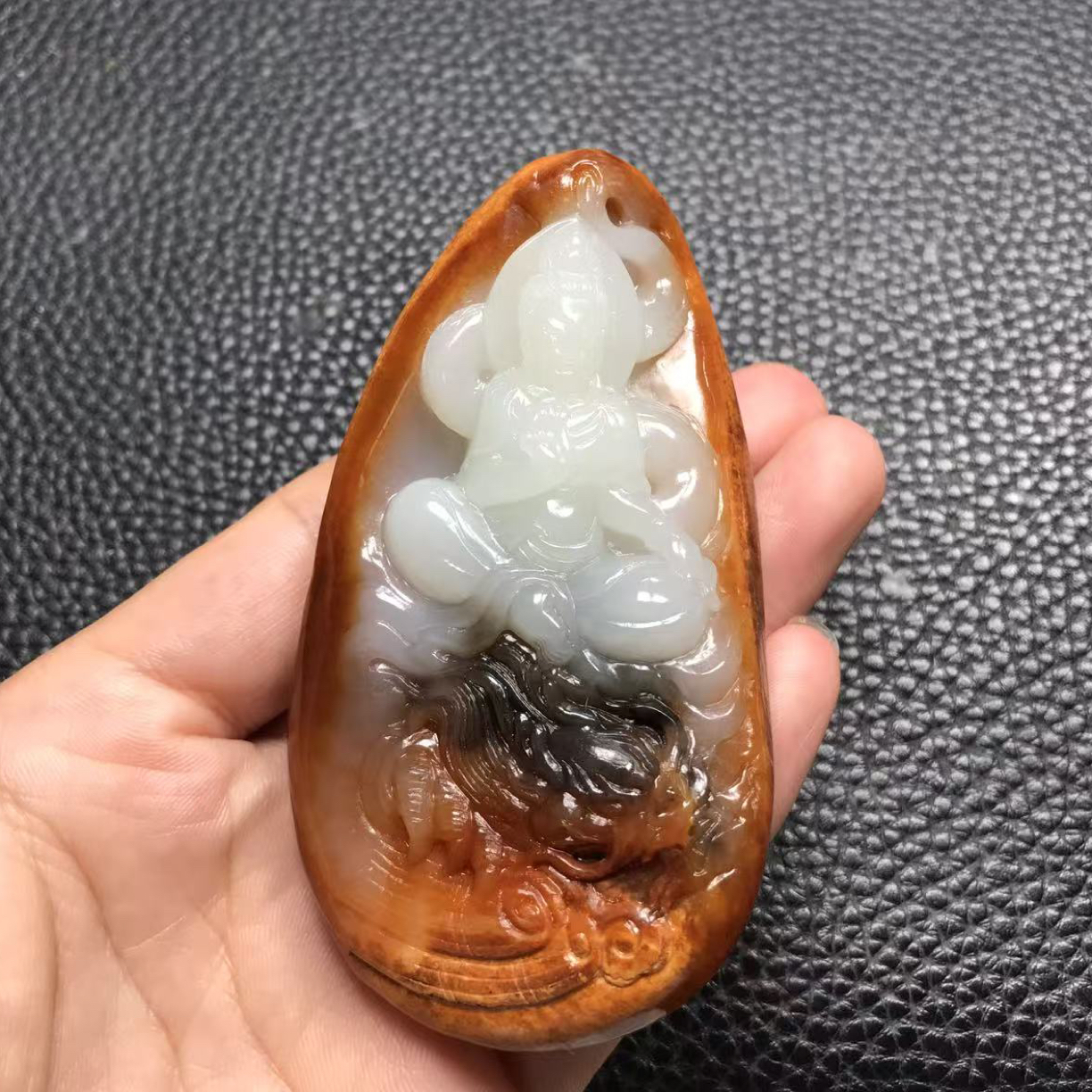 和田玉观音，实物漂亮