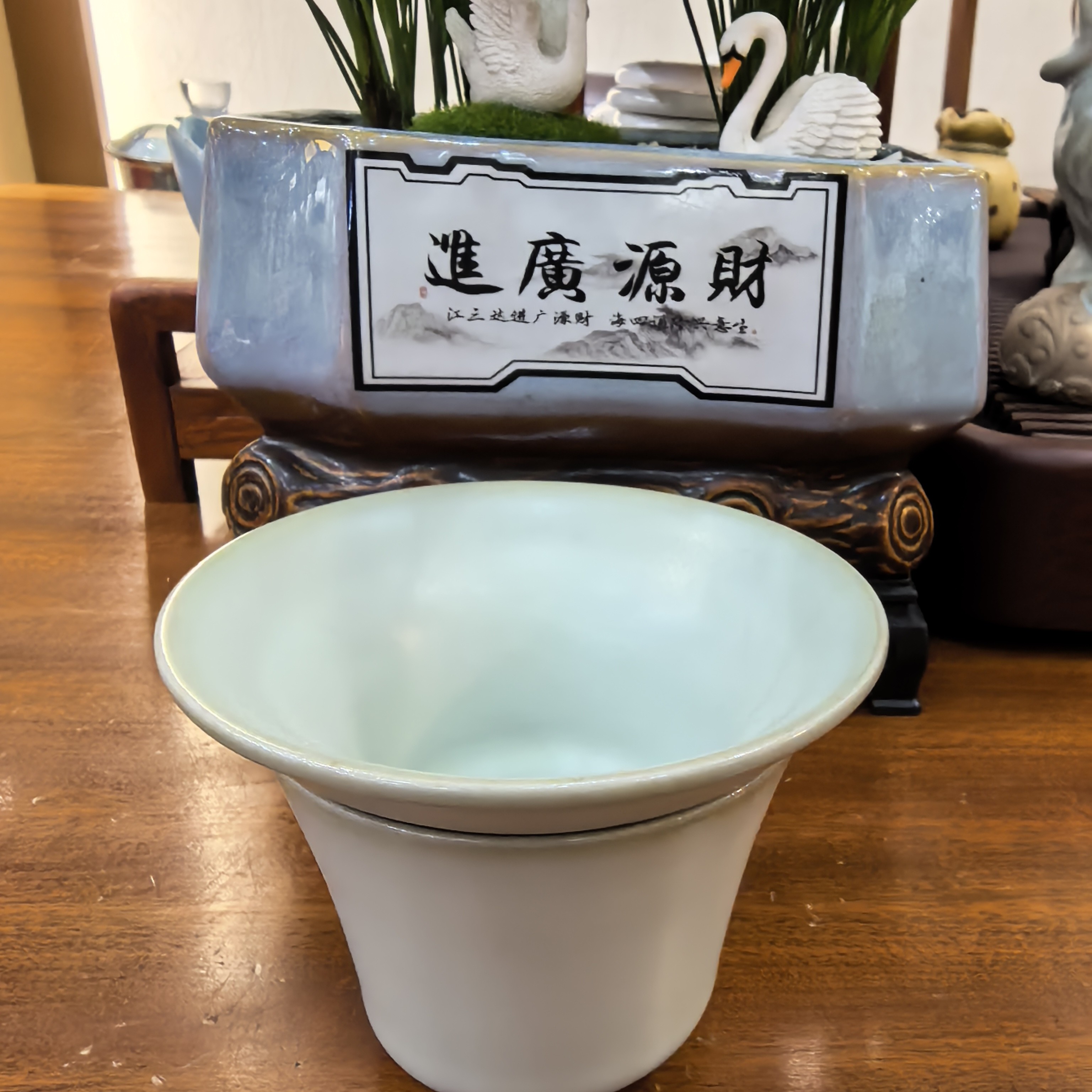 汝窑澄心茶漏（天青色）