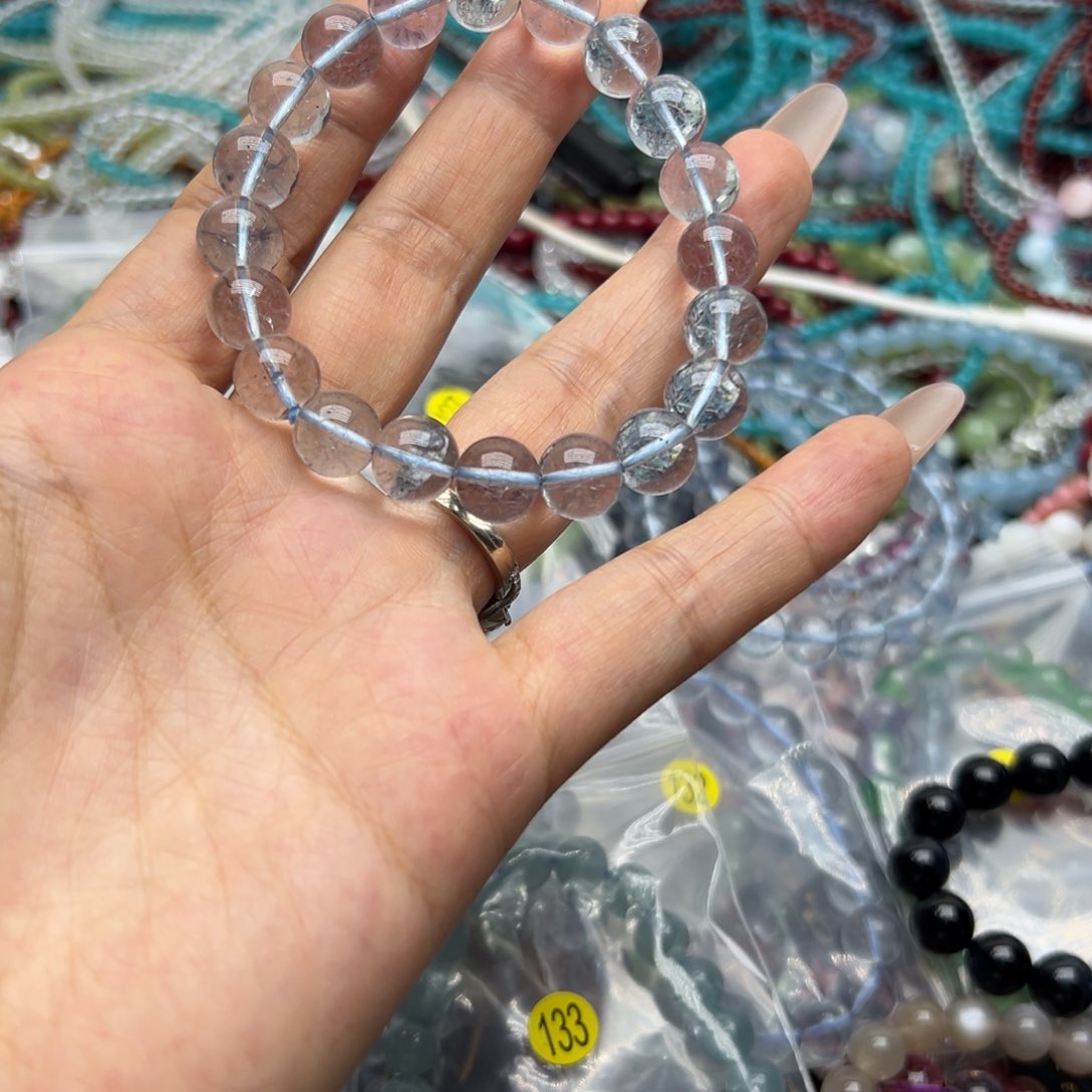 烟晶手链未镶嵌蓝啊塞10