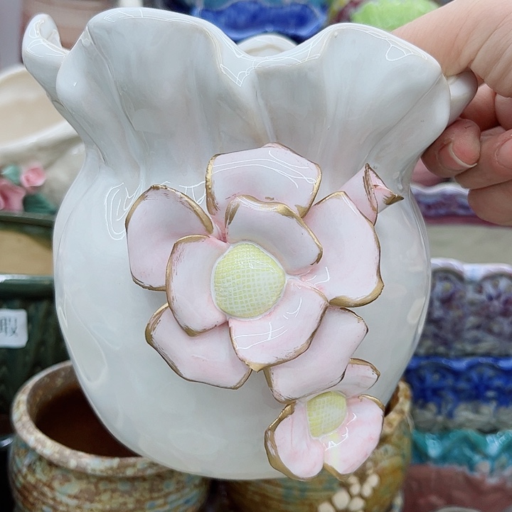 小***乖多肉绿植陶瓷花盆9.9包邮，有孔