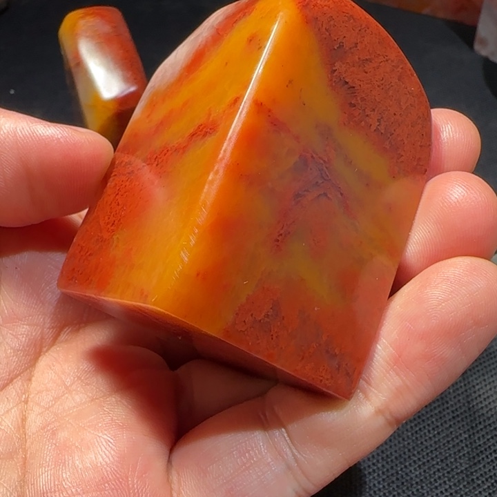 寿山石紫**下福集福寿山石印章