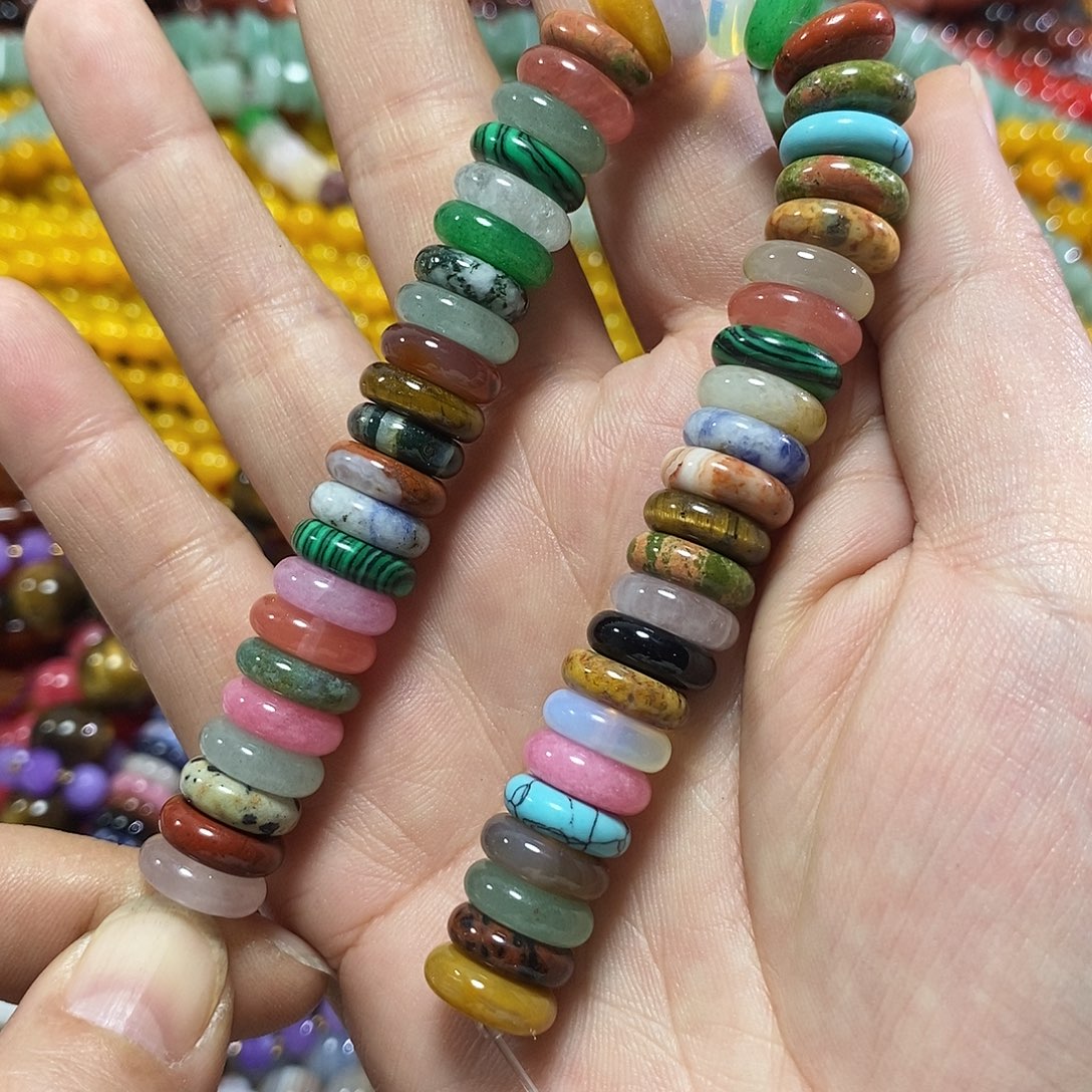 玛瑙/玉髓未镶嵌珠宝半成品多宝隔片卡12m短款有49颗