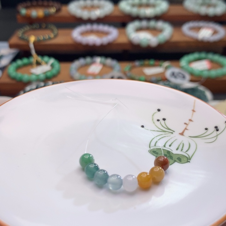 翡翠未镶嵌手链翡翠d48卡5