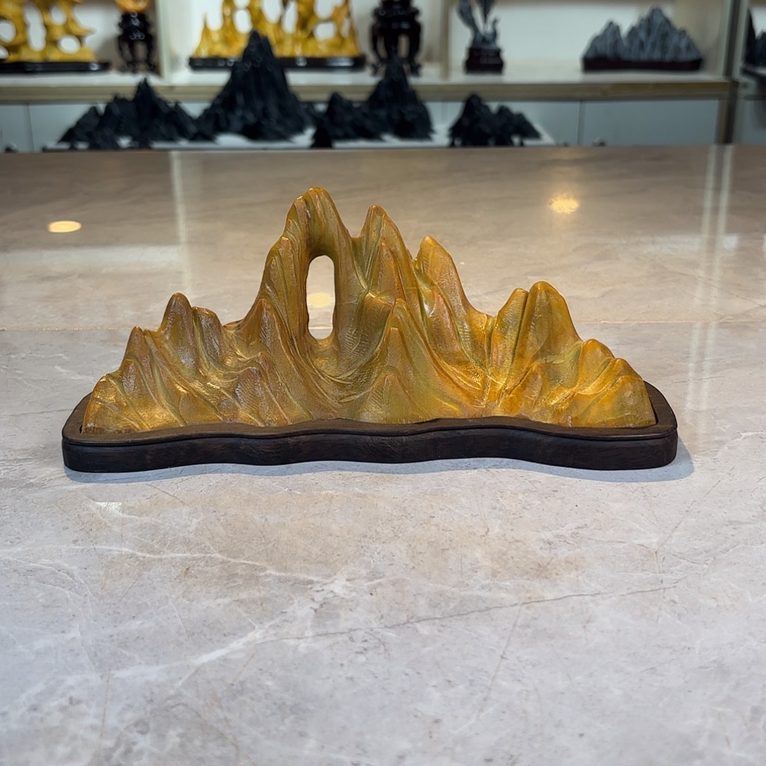 大***艺陶灵璧石手工雕刻奇石摆件