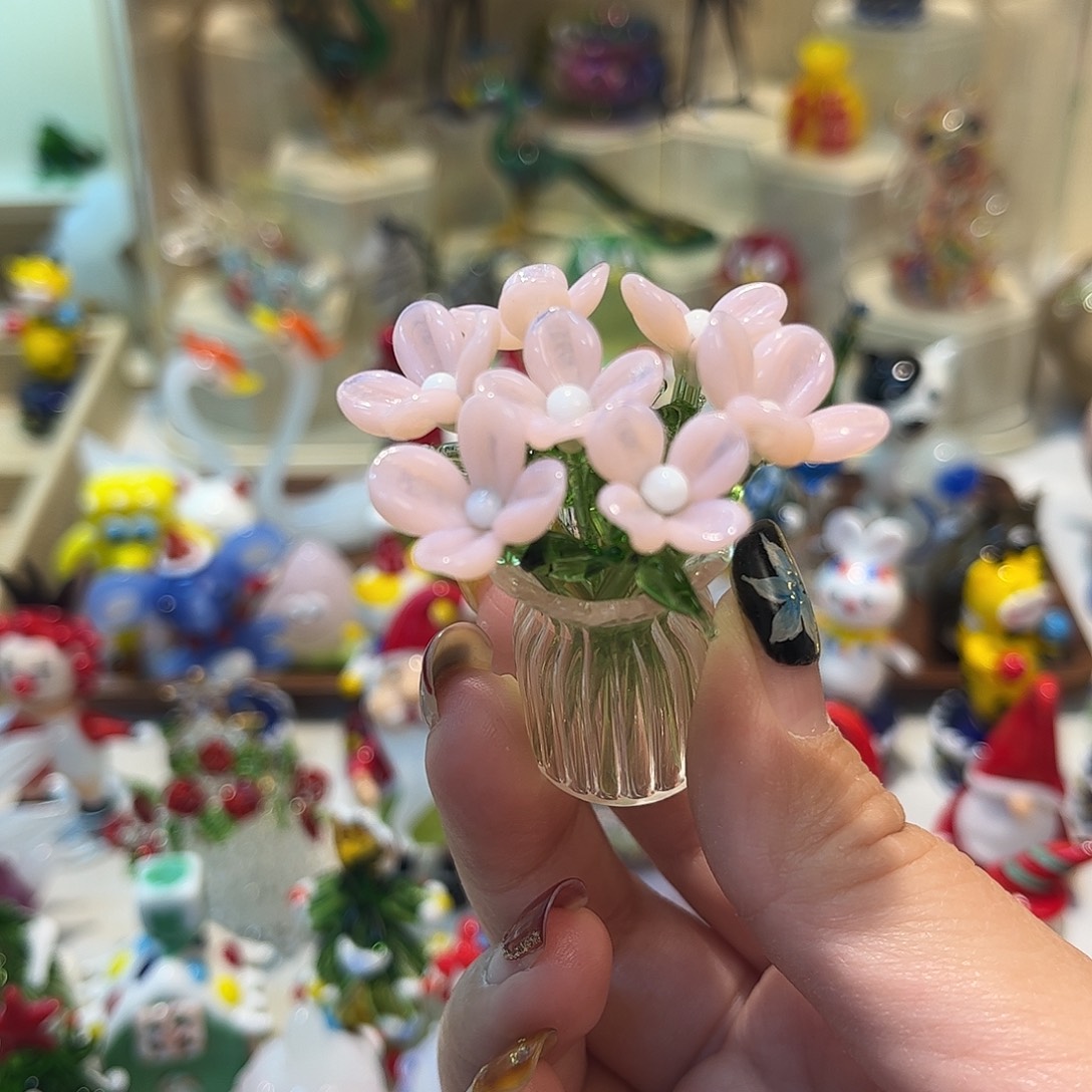 琉璃手工艺品小野花