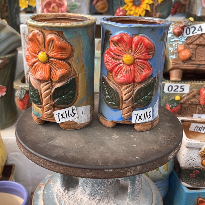 紫砂花盆粗陶材质多肉花盆