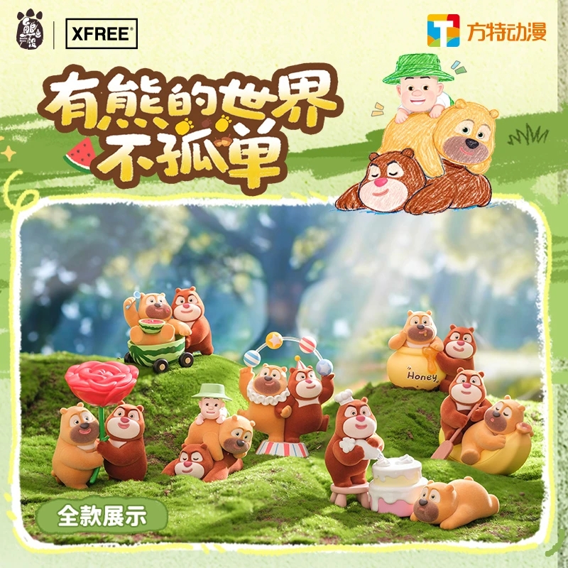 熊出没 有熊的世界不孤单系列公仔盲盒方特动漫正版潮玩-默认代拆