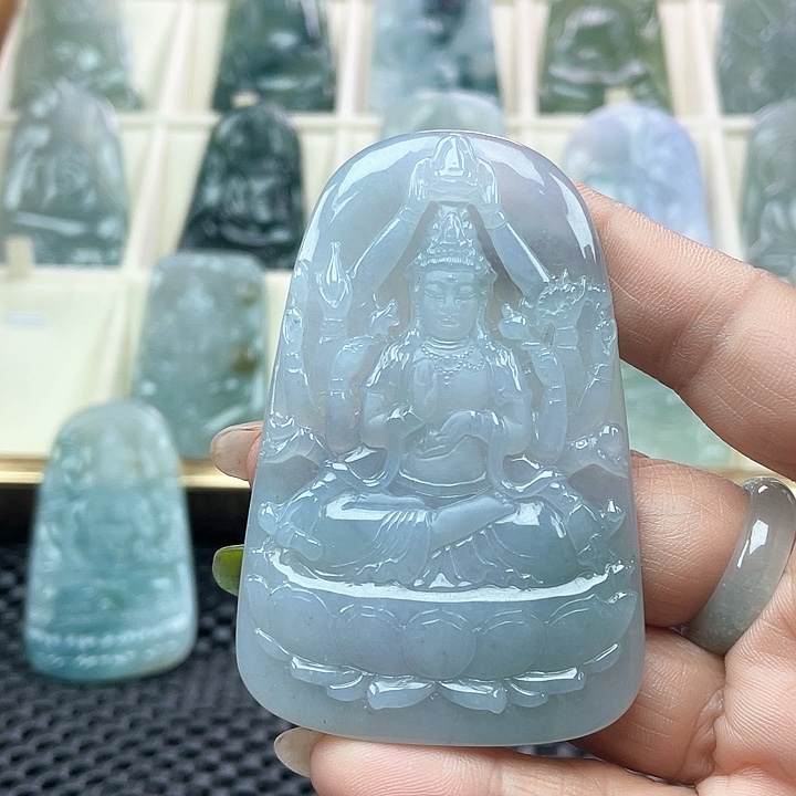 颈饰未镶嵌翡翠曌*天然缅甸翡翠A货千手观音