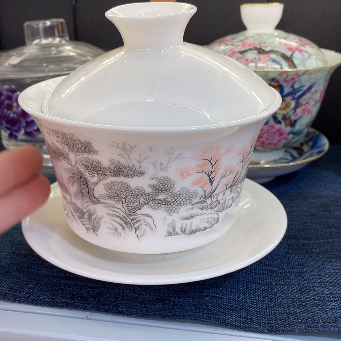 陶景德陶瓷盖碗茶具