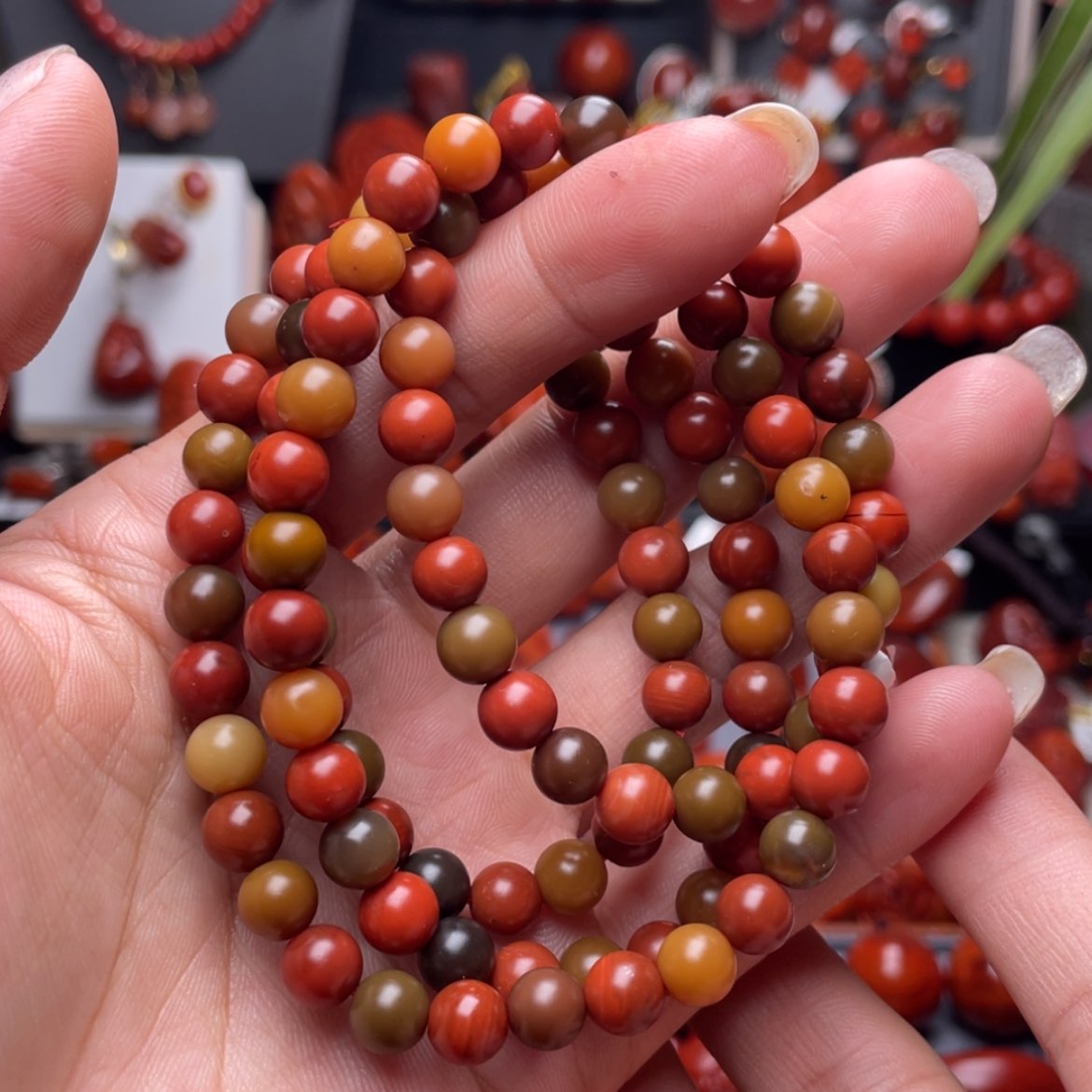 【闪购商品】南红玛瑙7➕佛珠未镶嵌宝**3