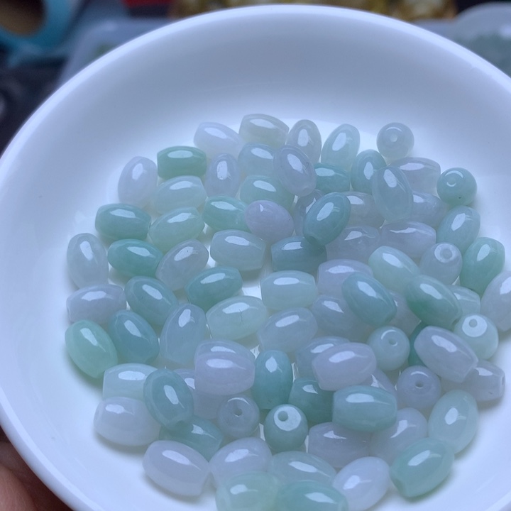 散珠翡翠卡6.5乘9冰米珠20个