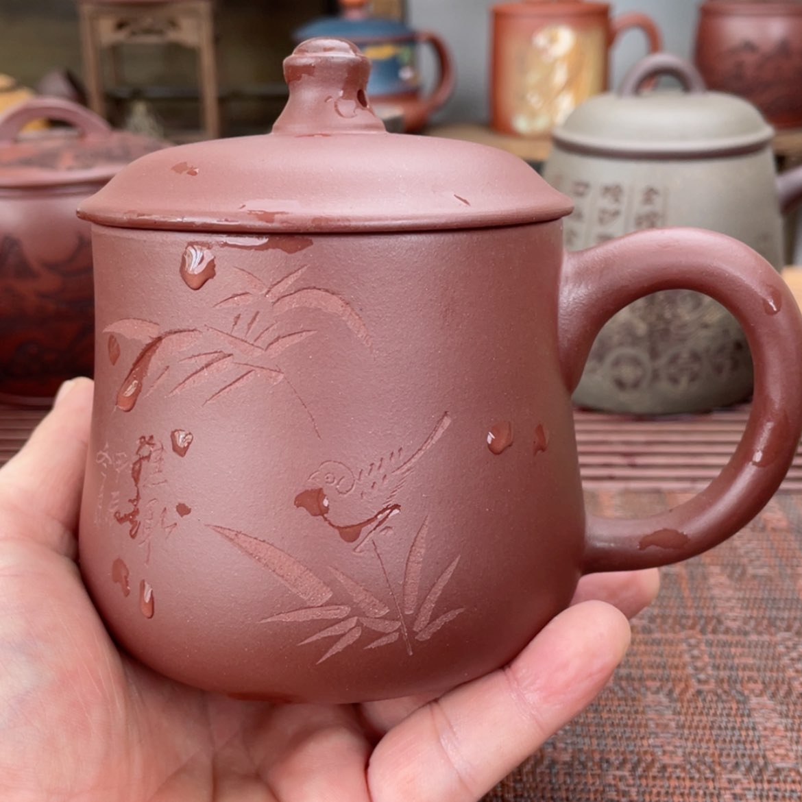 【闪购商品】茶杯紫砂宜兴原矿紫砂盖杯微瑕