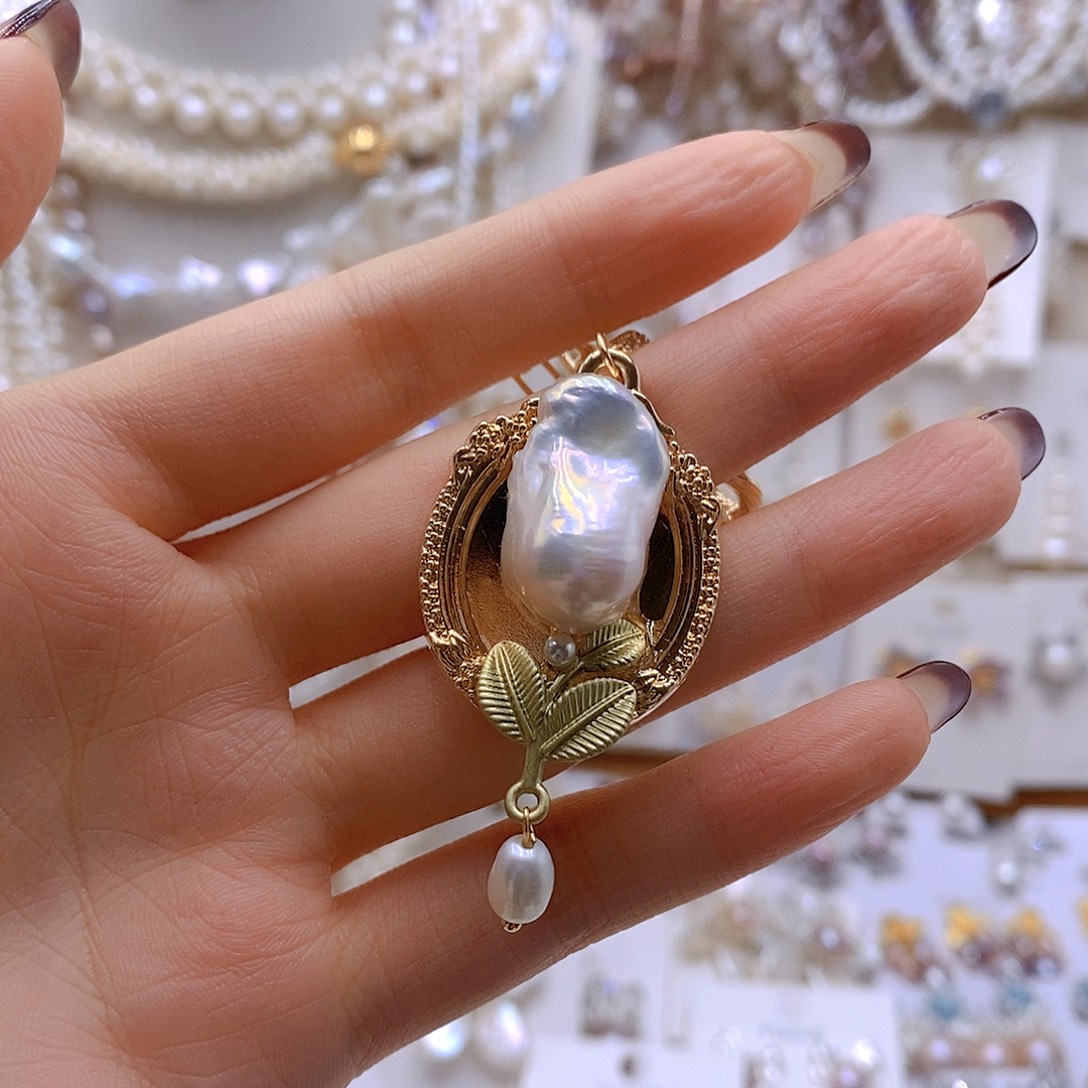 ✿***ᐝ耳饰银S925镶嵌淡水珍珠