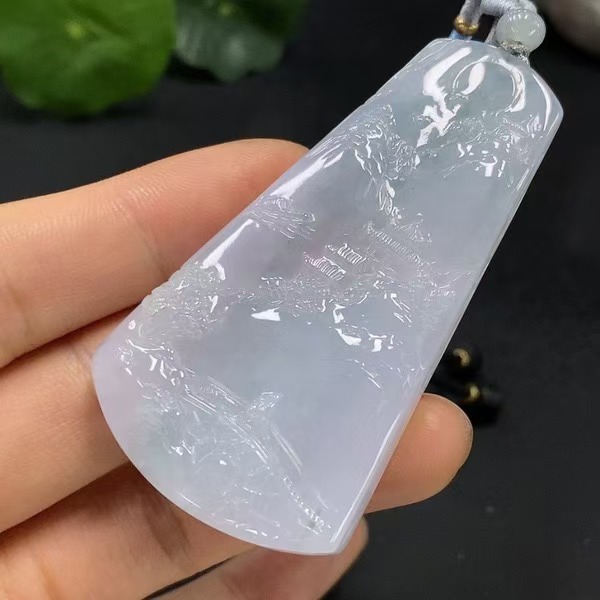 E42-天然A货翡翠-山水牌