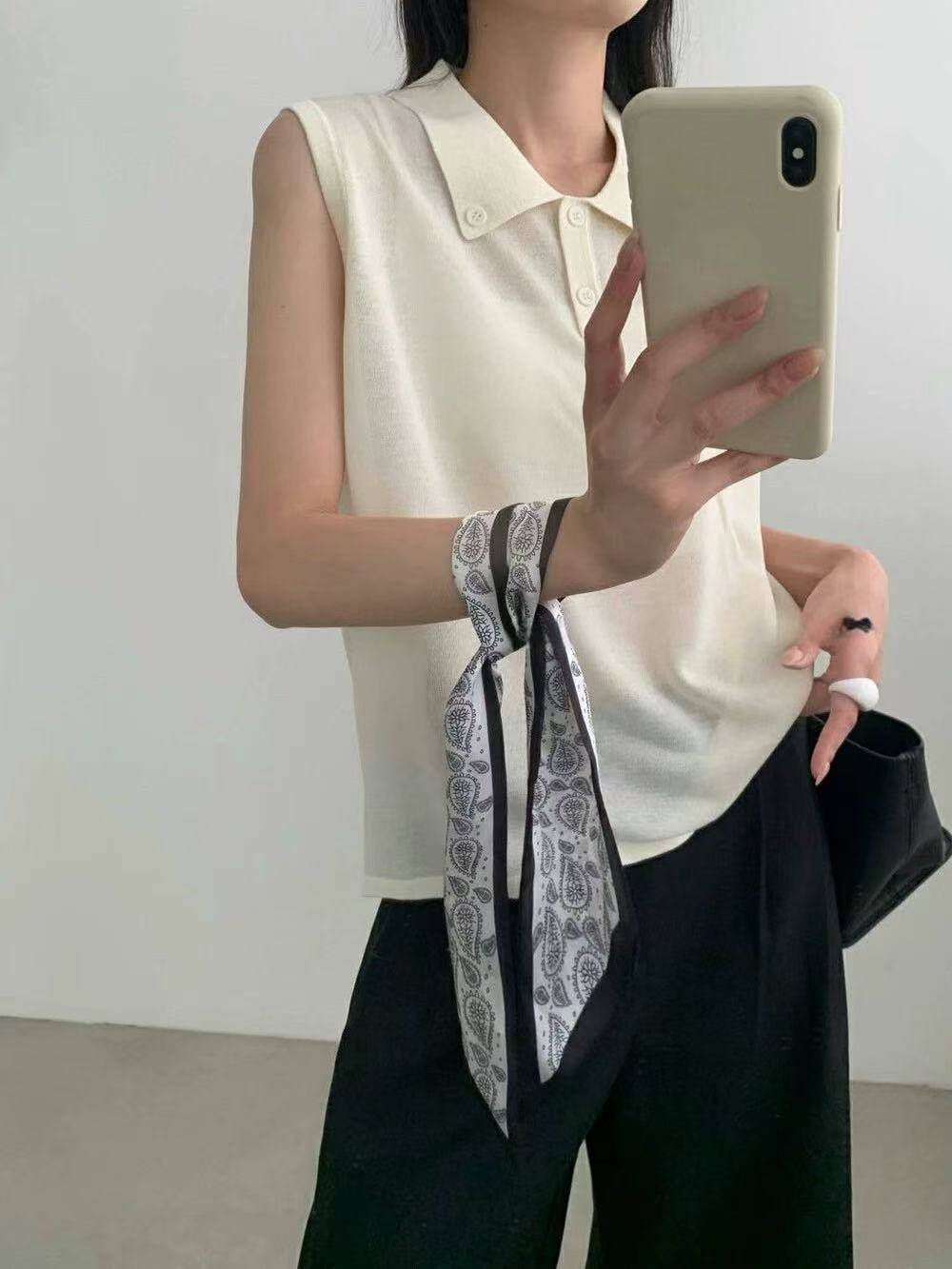 EVE 福（1exd2672#）软针织衫 Polo轻薄针织衫（配丝巾）5-26