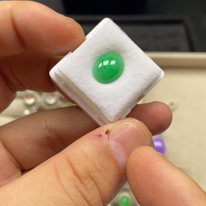 健***安翡翠未镶嵌戒指蛋面