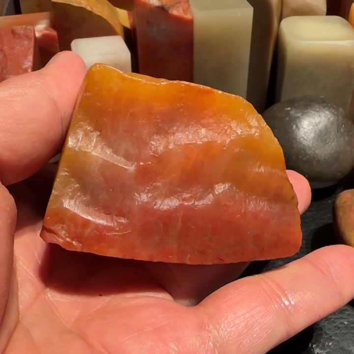 老挝石田黄原石，