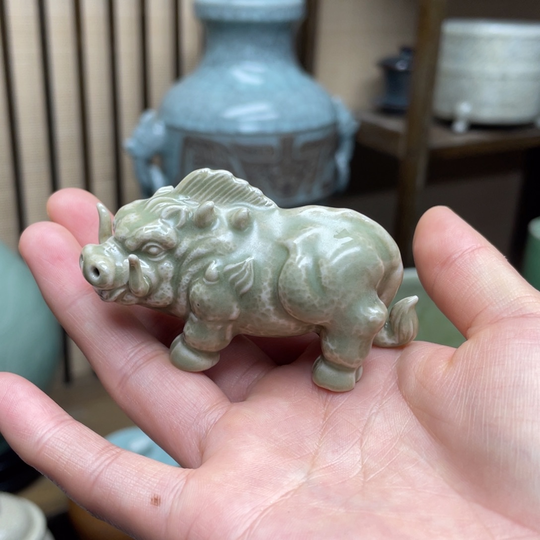 青瓷茶具杯子微瑕