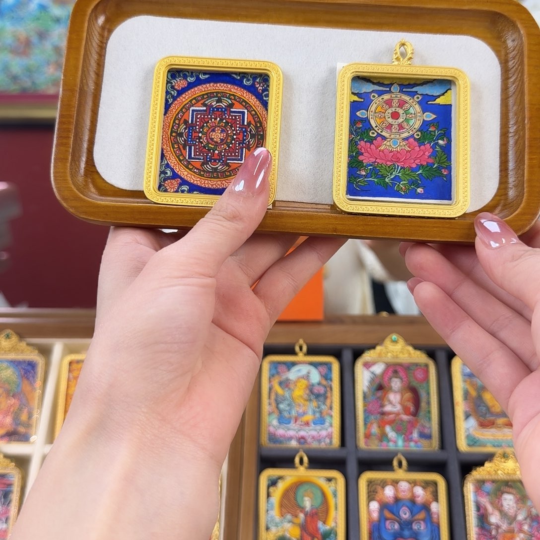 吊坠坛城吉祥成都画师手绘