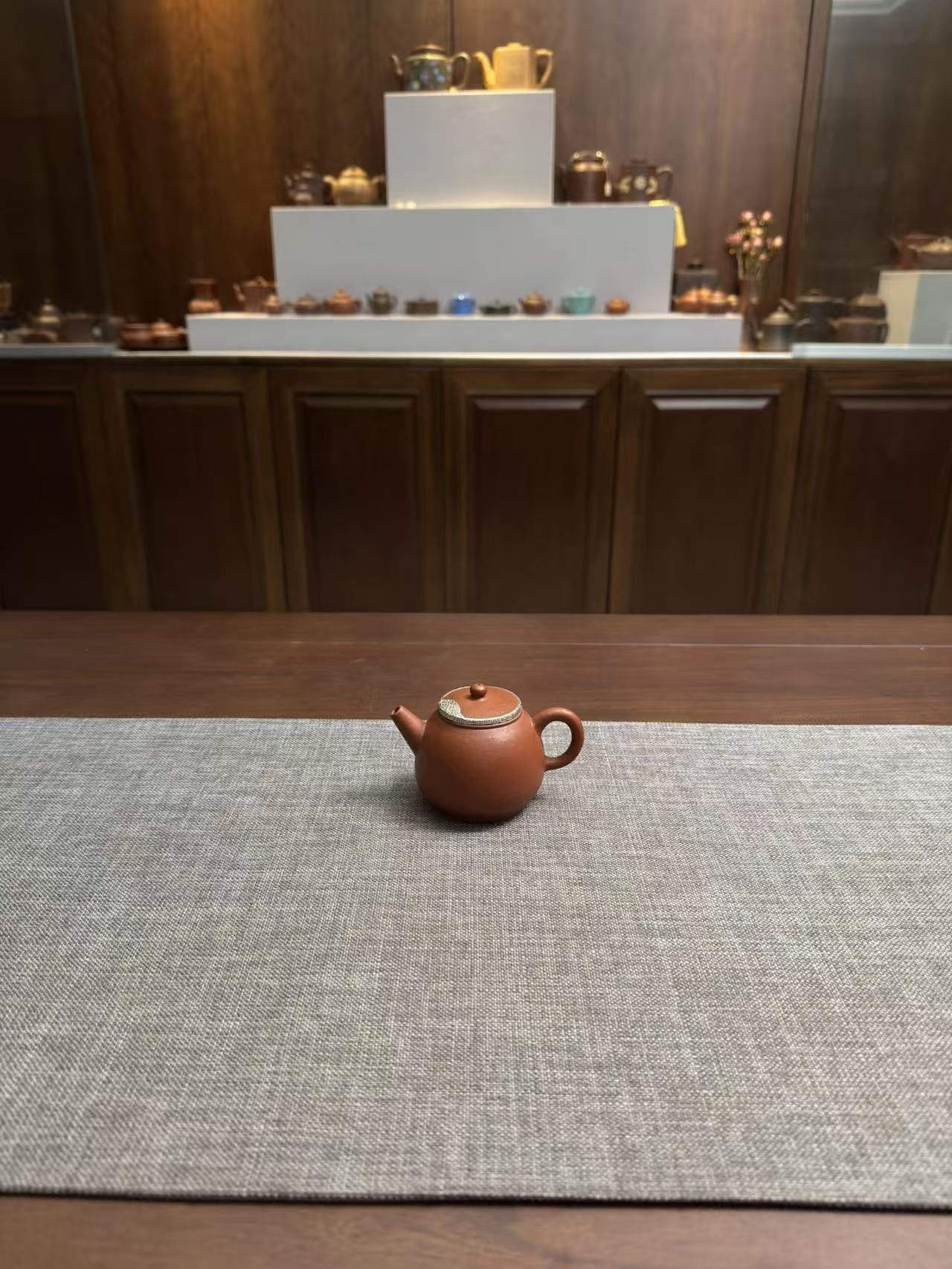 高巨轮珠壶 铁画轩制朱泥 纯手工