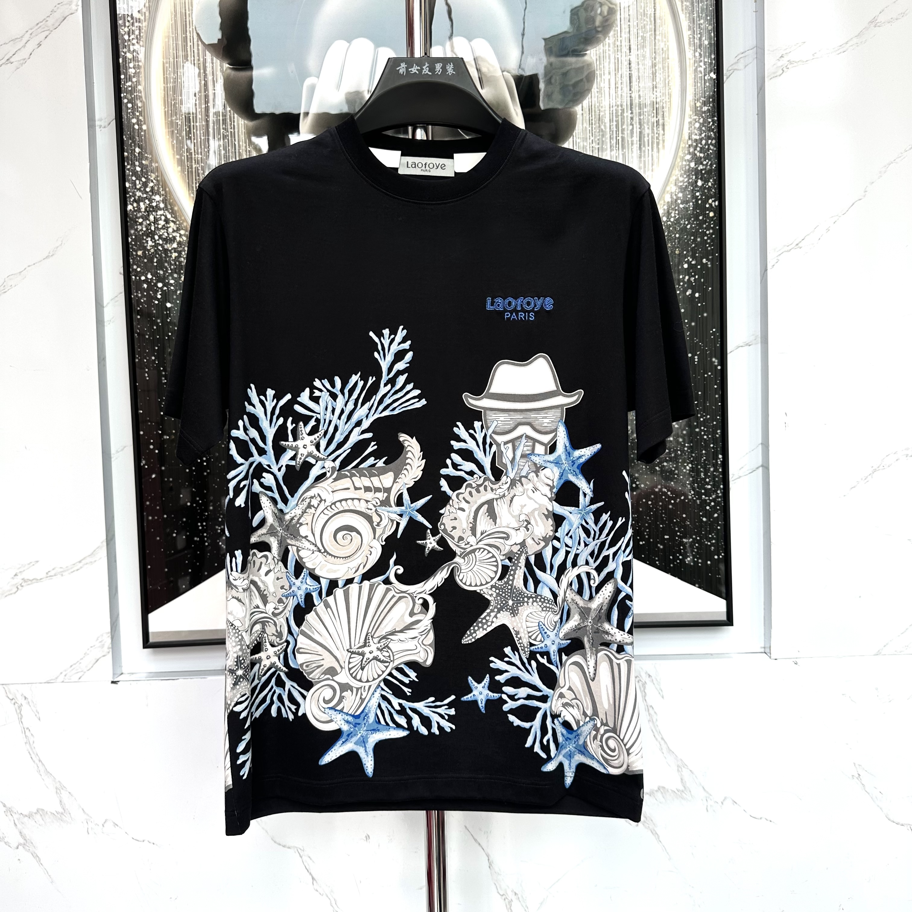 阔【爷短袖】新款潮流休闲时尚男士半袖圆领春夏季宽松轻奢百搭6015