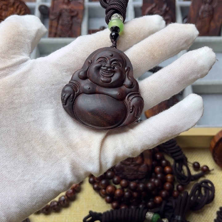 稹***福黄花梨/降香黄檀手串/手链弥勒佛