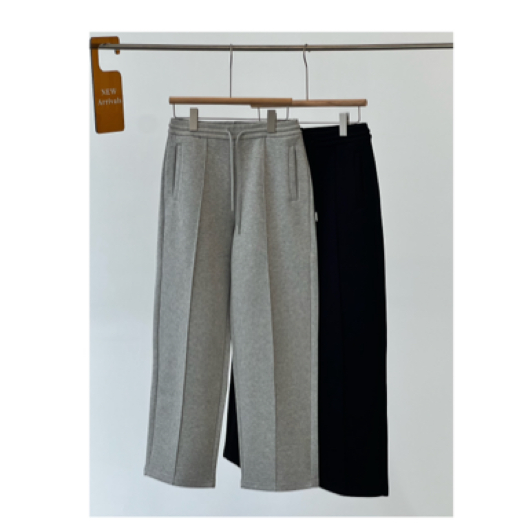 拼接高腰微弹力休闲裤百搭秋冬显瘦加绒冬季时尚垂感直筒