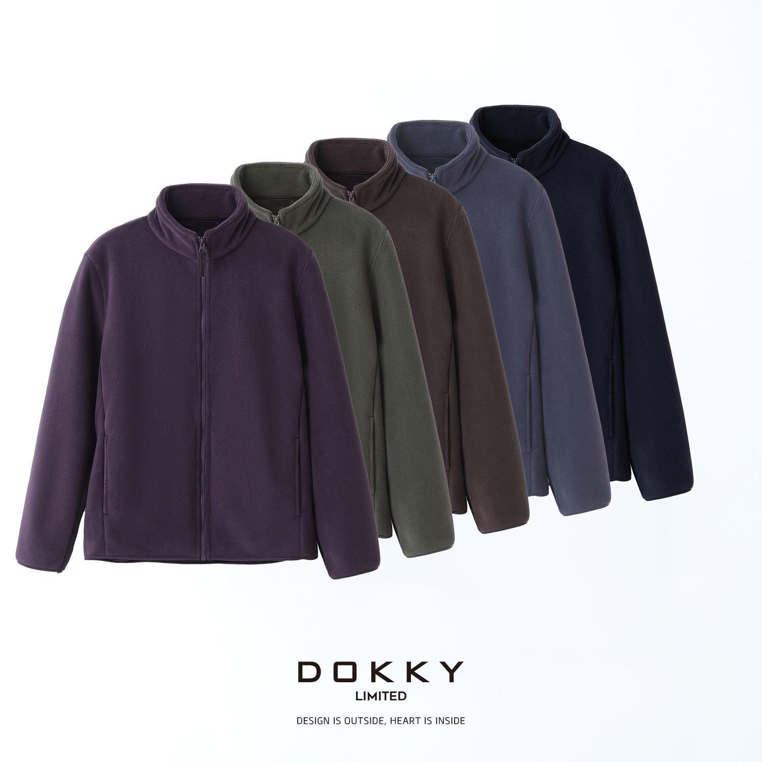Dokky「情侣款-D0637」高效速暖.奥利绒珊瑚绒.加厚双面绒立领外套