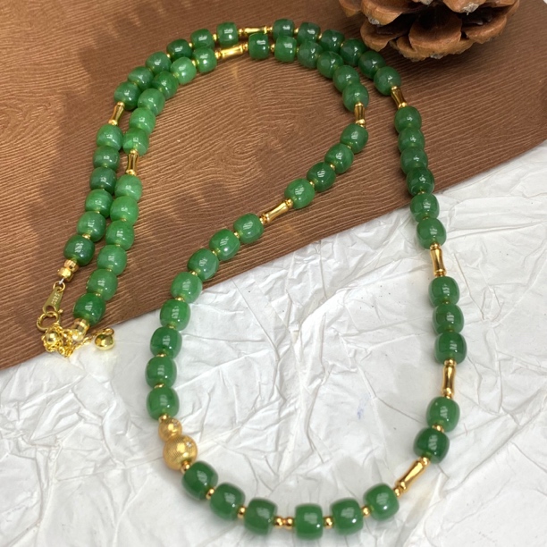 【翠玉】天然碧玉项链 多样性发其一A121