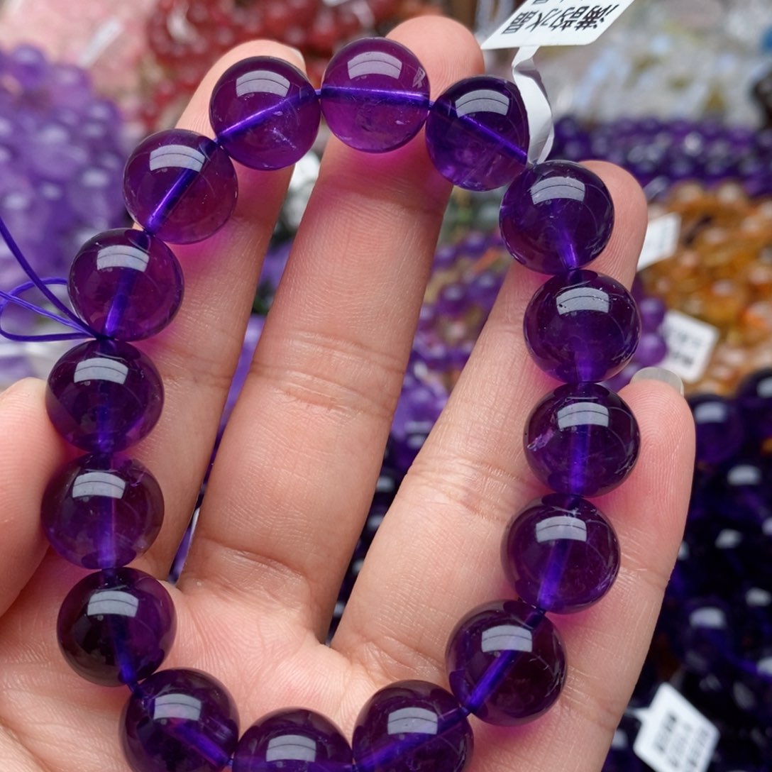 水晶手串未镶嵌?****?紫水晶44.6g