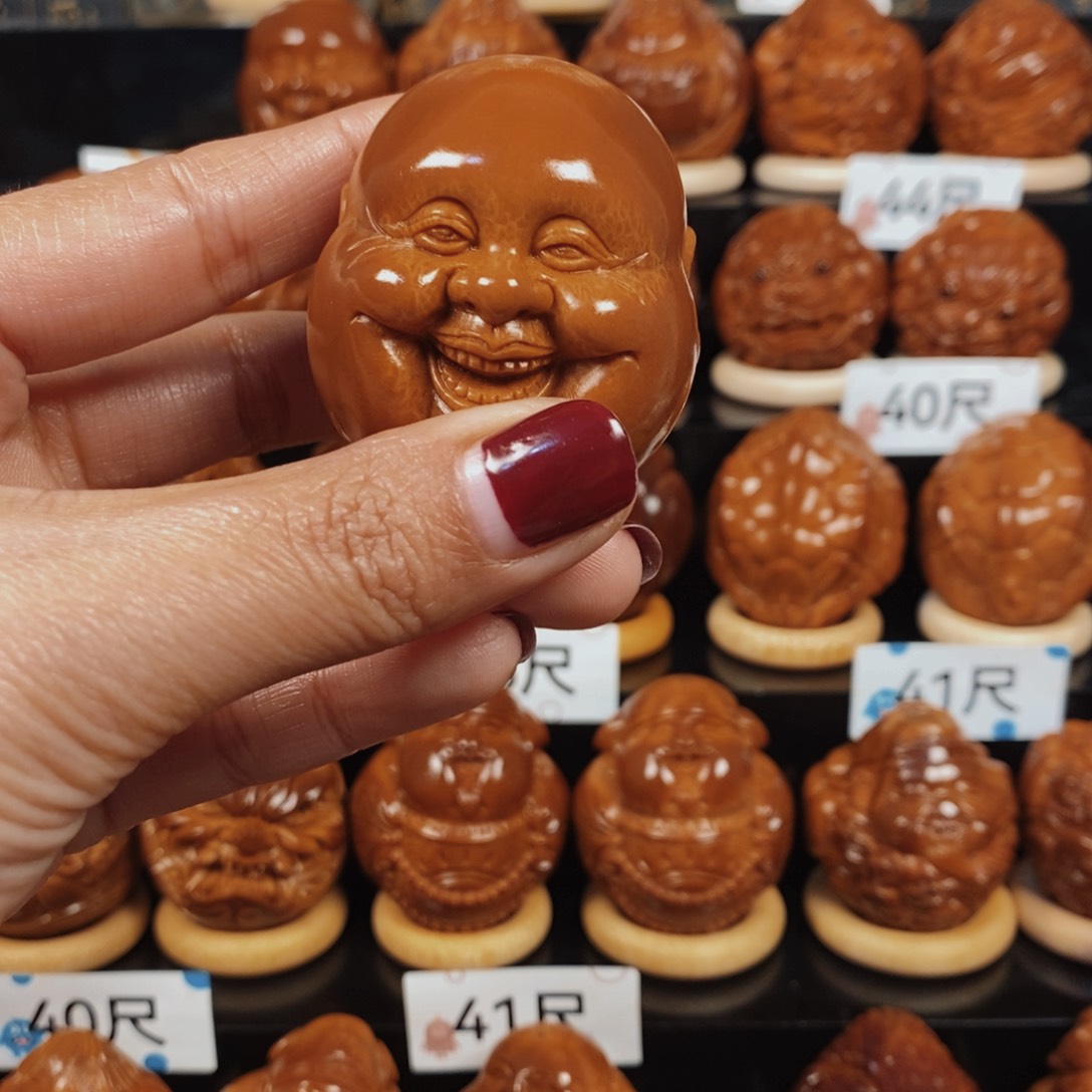 橄榄核吊坠用****842一对笑佛0099