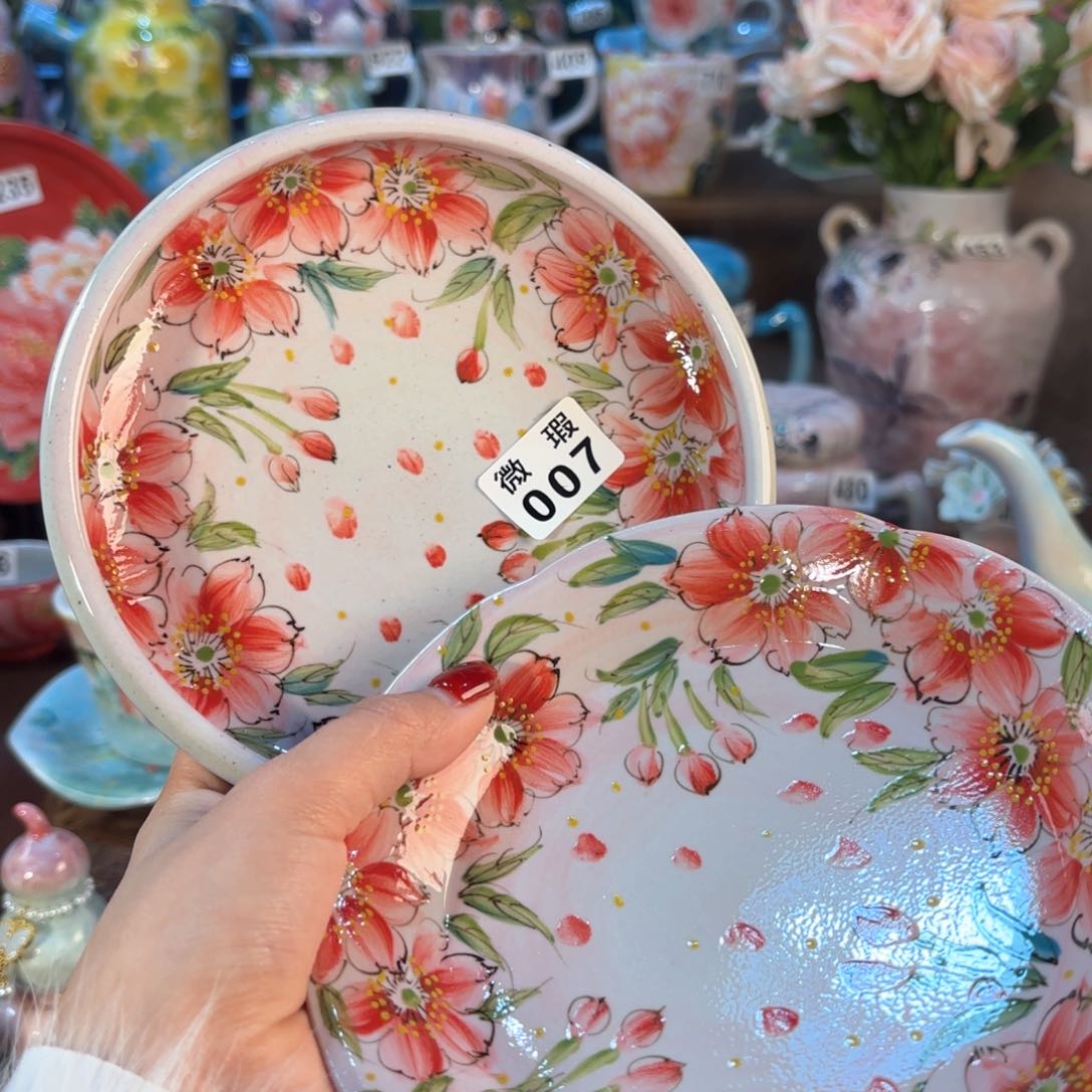 小****?景德镇手绘高温釉下彩陶瓷茶具