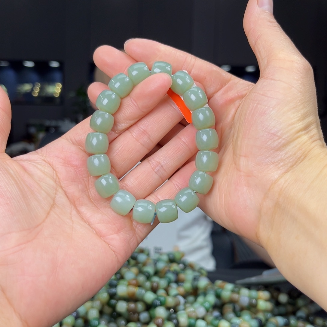 手串未镶嵌和田玉纯天然和田玉新疆且末天空蓝料12