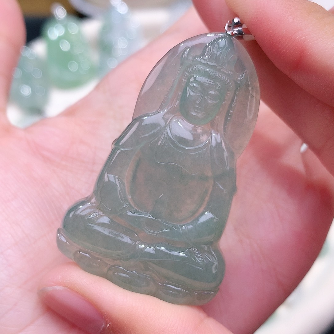 颈饰18K金镶嵌翡翠48.9-32-4.5