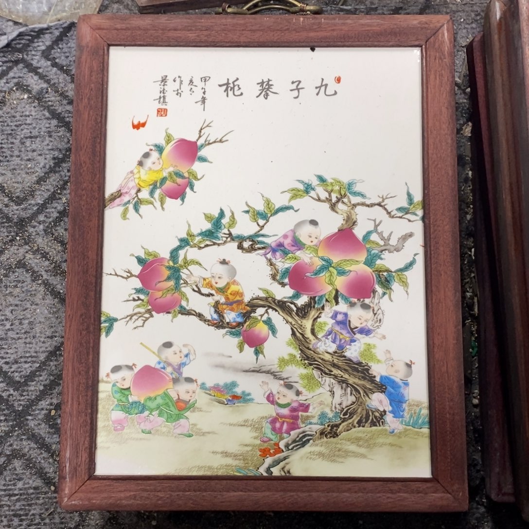 瓷37*28 景德镇瓷板画柴窑烧制