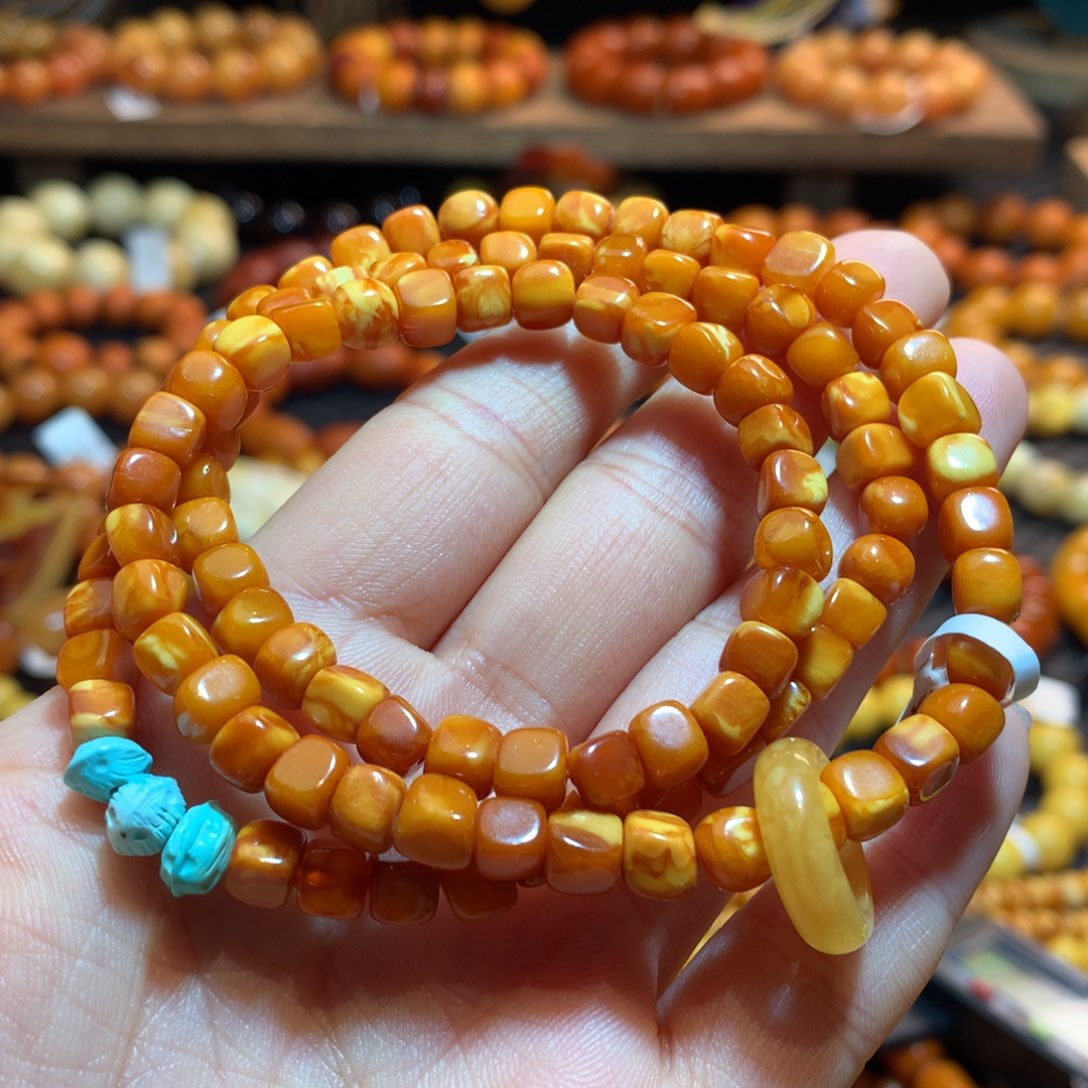 蜜蜡未镶嵌手链蜜蜡手链