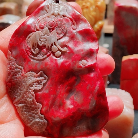 昌化石昌化老坑精品鸡血石