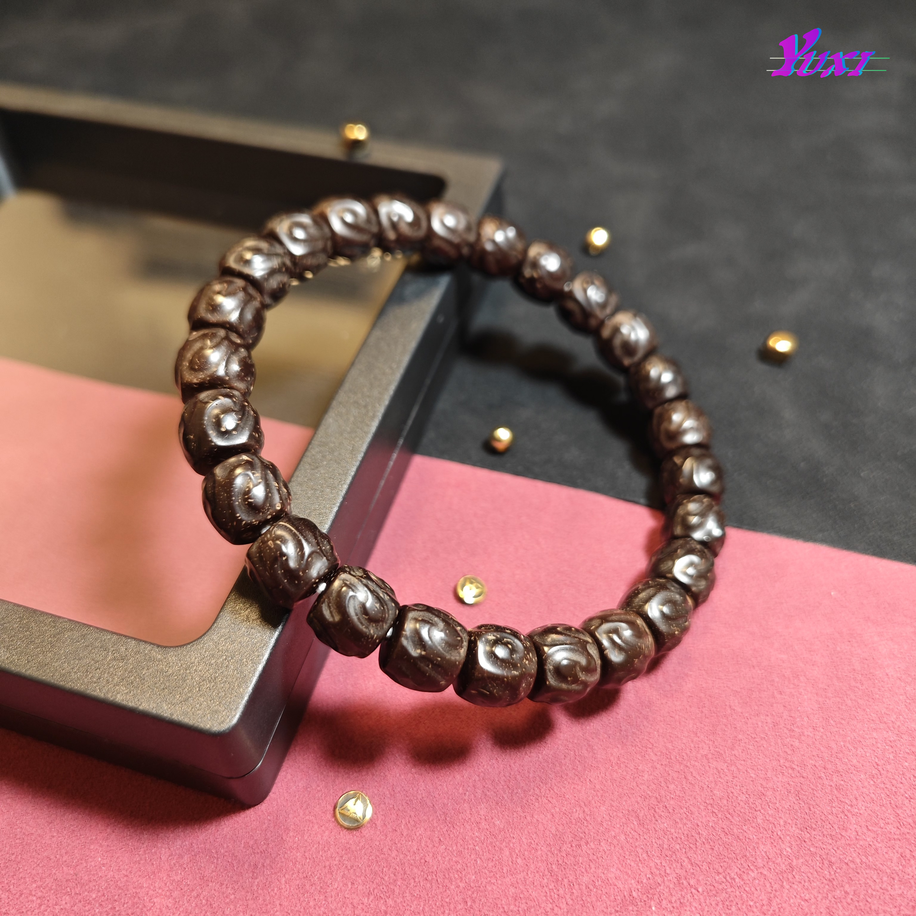 印尼椰蒂原生态手工【乱山】9*8MM手串