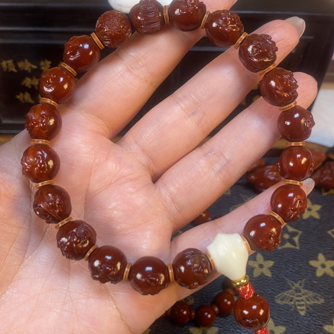 橄榄核吊坠小籽十八罗汉手持12