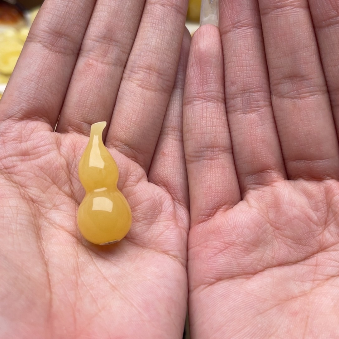 琥珀未镶嵌裸石蜜蜡葫芦静