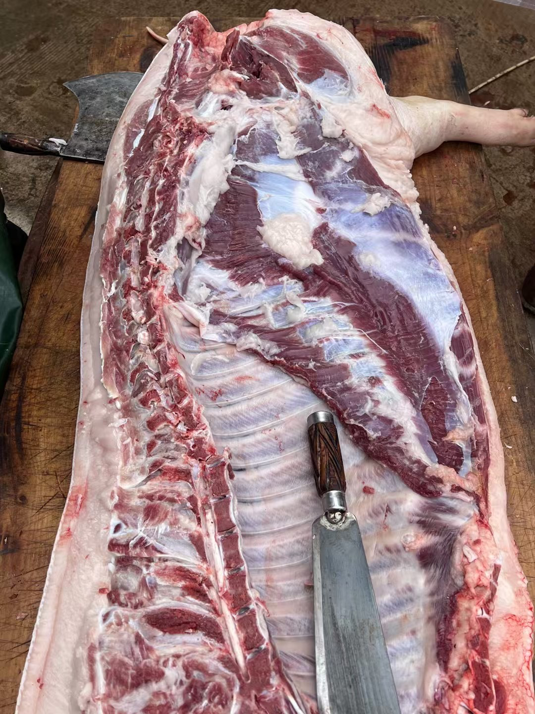 农户自养熟食粮食土猪肉肥瘦美味（称重为准）