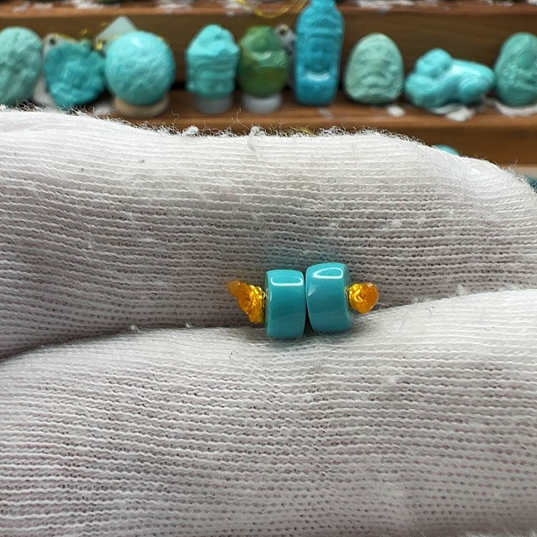 绿松石直切珠 未镶嵌