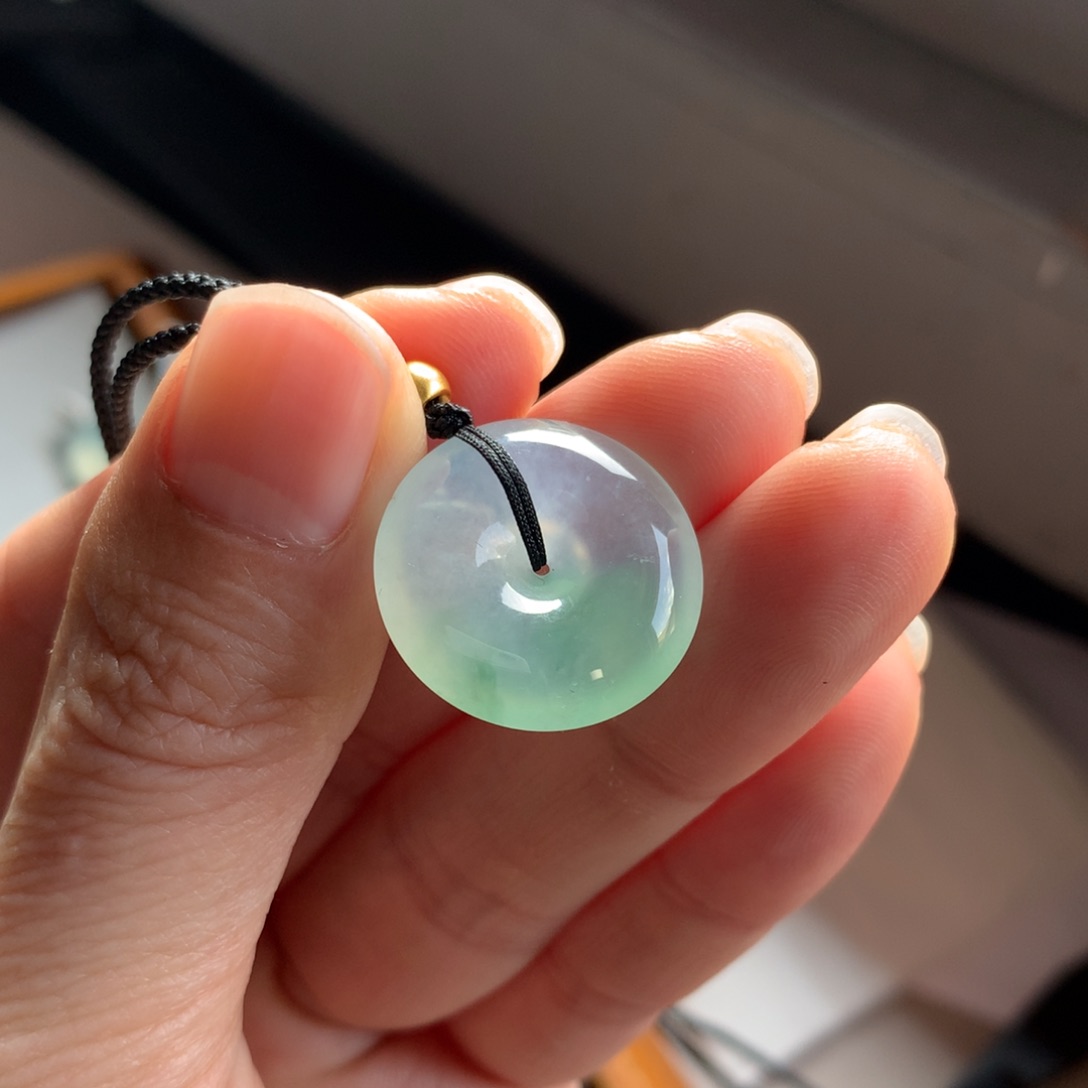 翡翠颈饰未镶嵌天然缅甸翡翠吊坠19.7-5.9