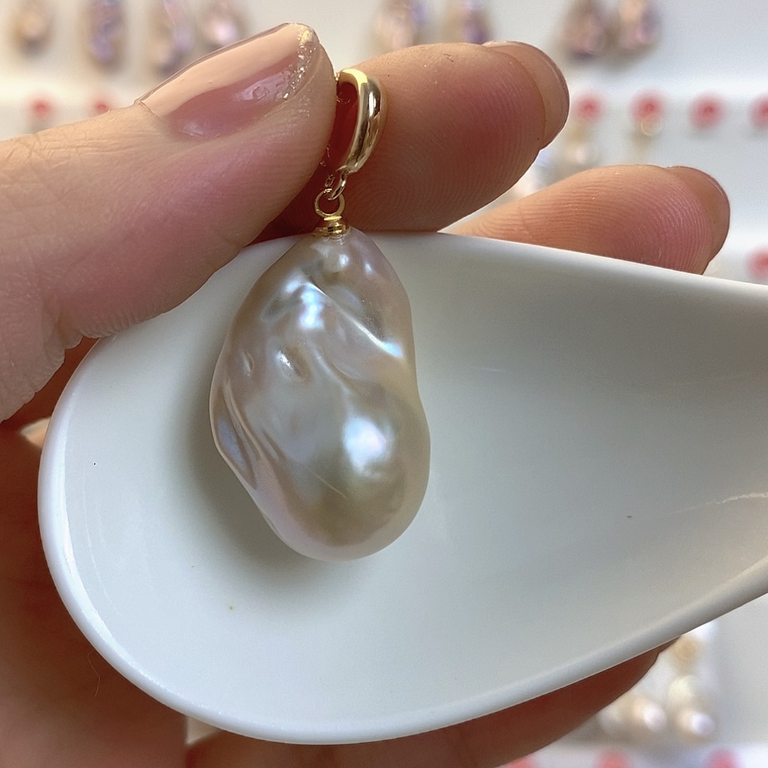 淡水珍珠颈饰银S925镶嵌