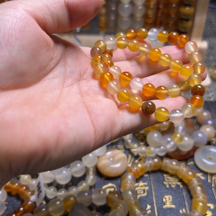 来***？玛瑙/玉髓合金颈饰0034,.9.9