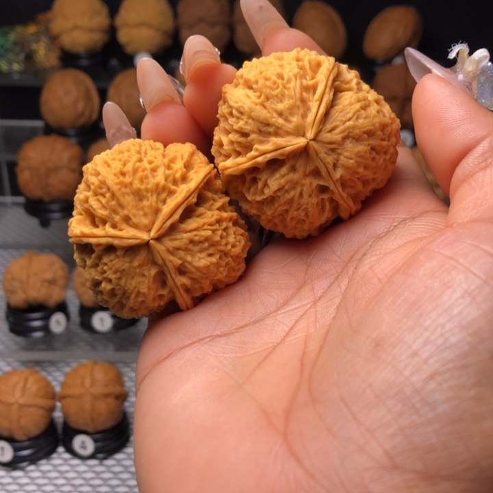 橄榄核吊坠24金丝三楞